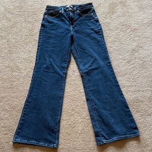 LC Lauren Conrad Dark Blue high rise Flare Jeans, Size 4